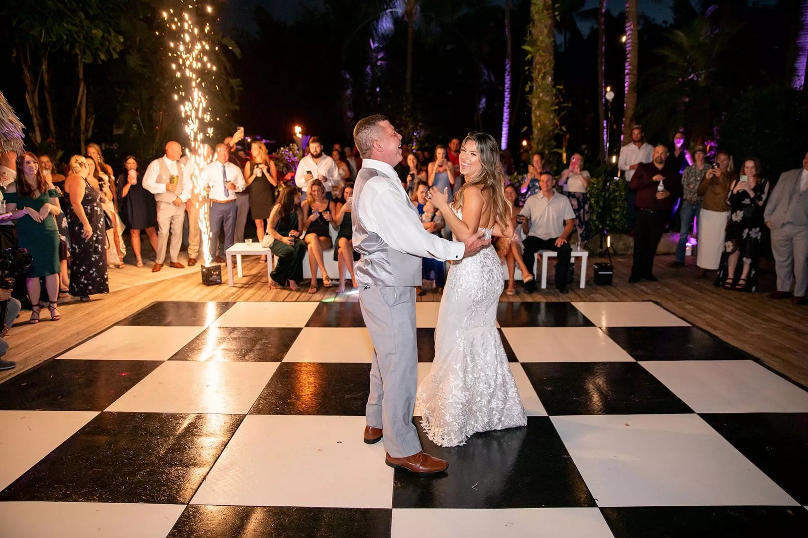 Dance floor rental services overview at a Salt Lake City wedding reception